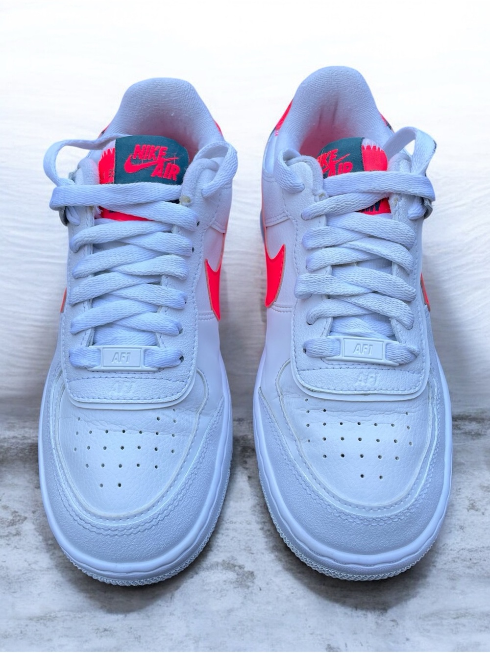 Nike Air Force 1 Women's Sneakers White Pink Size US 6 EUR 36.5 CM 23Authentic - Picture 4 of 9